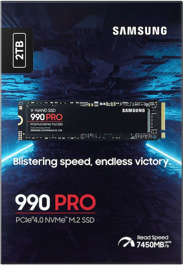 Samsung 990 PRO SSD 2TB τύπου M.2 με σύνδεση PCI Express 4.0 (PS5 Compatible) MZ-V9P2T0BW