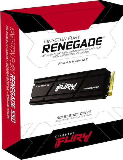 Kingston Fury Renegade cu Radiator SSD 2TB tip M.2 cu Conexiune PCI Express 4.0 și Radiator Compatibil cu PS5 SFYRDK/2000G