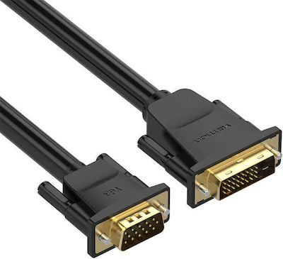 Vention Cable DVI-D male - VGA male 1.5m Μαύρο (056563)