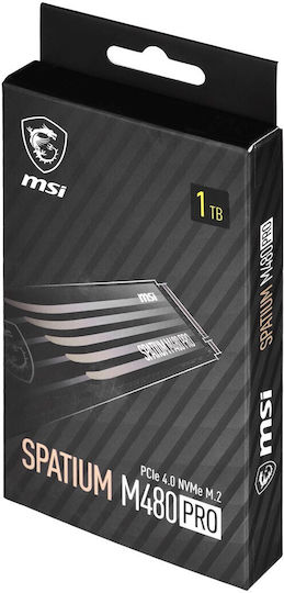 MSI Spatium M480 Pro SSD 1TB M.2 NVMe PCI Express 4.0 S78-440L1G0-P83