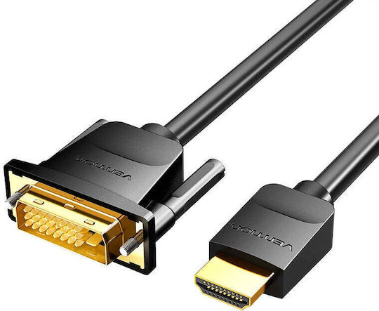 Vention DVI-D Male To HDMI Male Cable 5m Black ABFBJ