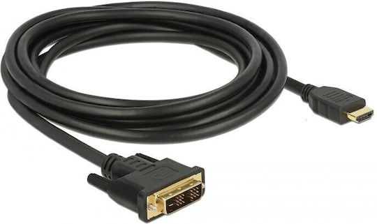 DeLock Cablu DVI-D - HDMI de sex masculin 1m Negru (85582)