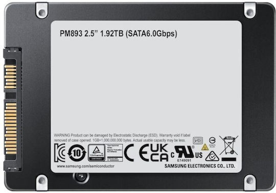 Samsung PM893 SSD 1.9TB Typ 2.5'' mit SATA III Verbindung Menge