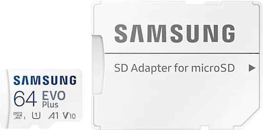 Samsung Evo Plus microSDXC 64GB U1 V10 A1 UHS-I 160MB/s с адаптер