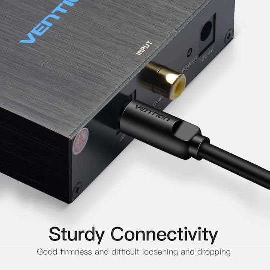 Vention Optical Audio Cable TOS male - TOS male Μαύρο 1m (BAEBF)