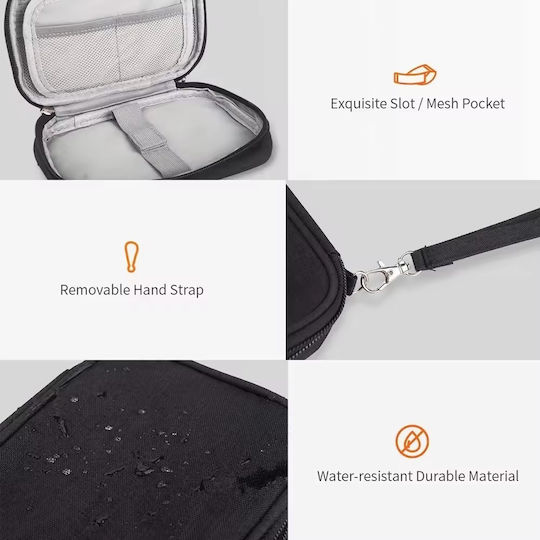 Smart Travel 19x12x3,5εκ Θήκη Καλωδίων Μαύρο