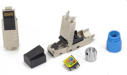 Techly RJ45 Plug Cat8.1 STP Self Locking Black 1τμχ 109191