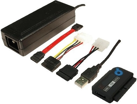 LogiLink AU0006D USB 2.0 to IDE & SATA Adapter with OTB Black
