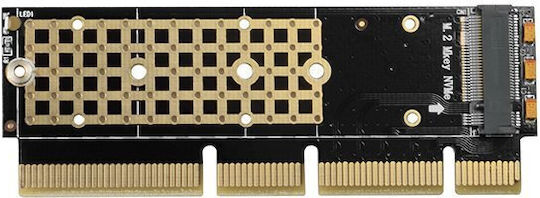 PCEM2-1U PCI-e 3.0 16x M.2 SSD NVMe до 80mm SSD нисък профил 1U черен (AXA.PAR.0043)
