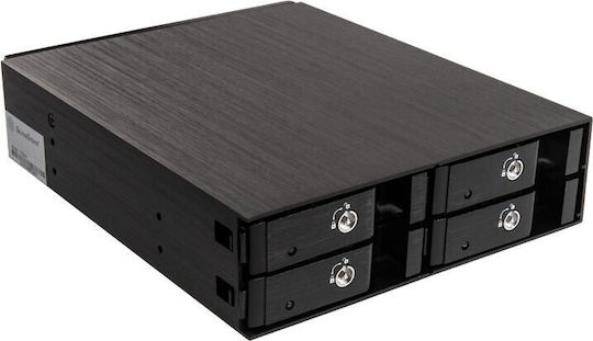 Silverstone FS204 Front Panel Storage 5.25'' to 4 2.5'' Μαύρο SST-FS204B