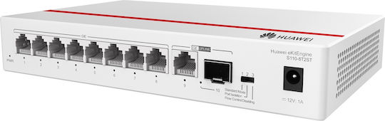 Huawei eKitEngine S110-8T2ST Unmanaged L2 Switch με 8 Θύρες Gigabit (1Gbps) Ethernet και 1 SFP Θύρα