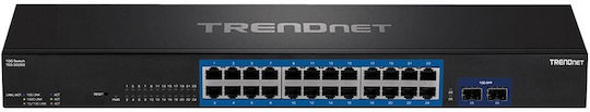 Trendnet TEG-30262 Неуправляем L2 PoE+ Switch с 24 Портове Гигабитови (1Gbps) Ethernet и 2 SFP Портове