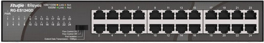 Ruijie RG-ES124GD Unmanaged L2 Switch with 24 Gigabit (1Gbps) Ethernet Ports