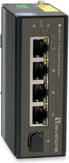 Level One IGP-0502 Unmanaged L2 PoE+ Switch με 4 Θύρες Gigabit (1Gbps) Ethernet και 1 SFP Θύρα