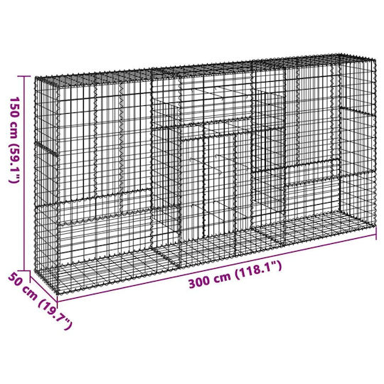 vidaXL Garden Fencing Material 1pcs Silver