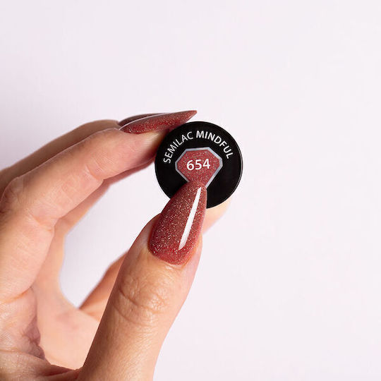 Semilac Ημιμόνιμο Βερνίκι Νυχιών Mindful 654 με Glitter 7ml