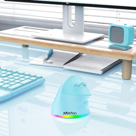 Meetion MT-BTM010R Wireless Ergonomic Mouse Blue