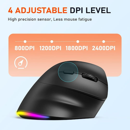 Meetion MT-BTM010R Wireless Ergonomic Mouse Negru