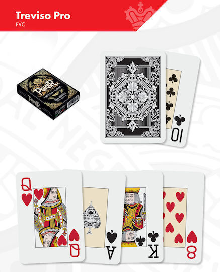 Dal Negro Treviso Τράπουλα Πλαστική Poker 2 Jumbo Μαύρο