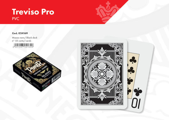 Dal Negro Treviso Τράπουλα Πλαστική Poker 2 Jumbo Μαύρο