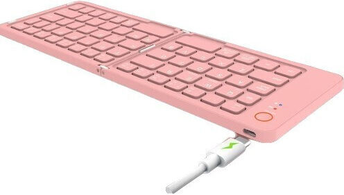 Meetion MT-BTK001 Kabellos Bluetooth Nur Tastatur Englisch US Rosa