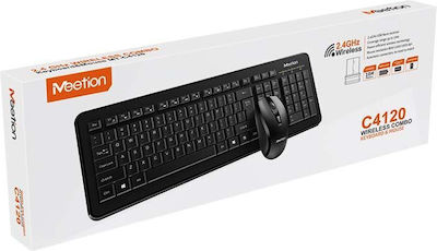 Meetion MT-C4120 Kabellos Tastatur & Maus Set Englisch US Weiß