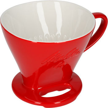 Melitta Porcelain Coffee Dripper 1x4 Red