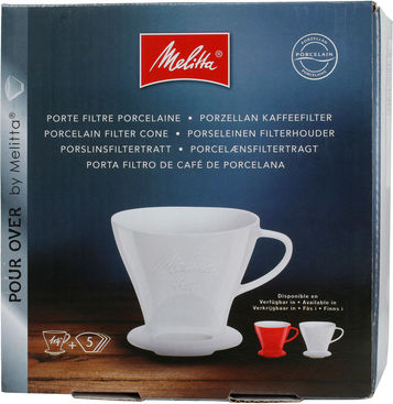Melitta Porcelain Coffee Dripper 1x4 Red