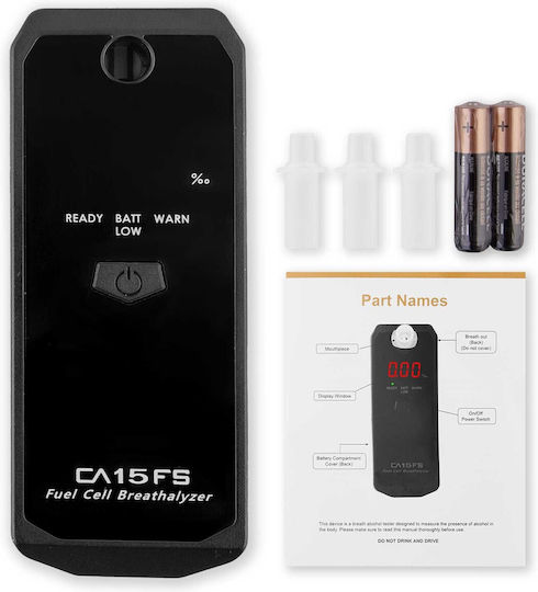 Ca 15fs Electrochemical Breathalyzer + Mouthpieces
