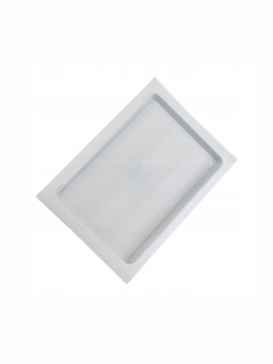 Kadax Plastic Rectangular Serving Tray with Handles in Gray Color 40x28cm 32994 1pcs
