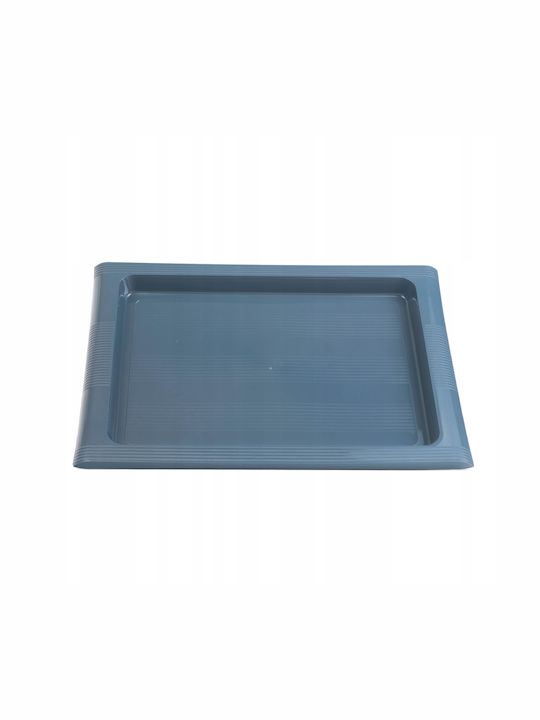 Kadax Plastic Dreptunghiular Tavă de Servire cu Mânere în Culoare Gri 40x28cm 32995 1buc
