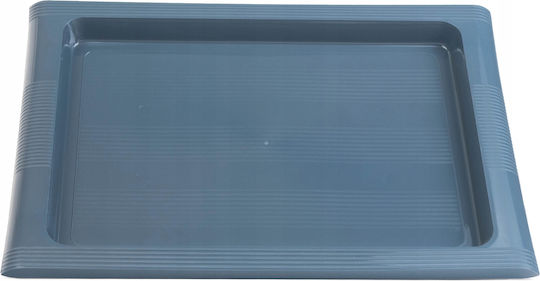 Kadax Kunststoff Rechteckig Serviertablett mit Griffen in Gray Farbe 40x28cm 32995 1Stück