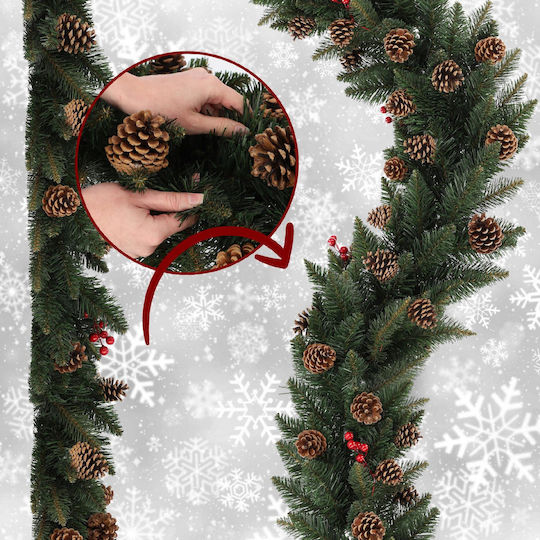 Kadax Christmas Garland 115 Cm Dense Pinecones