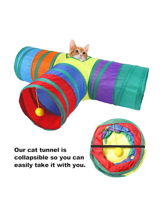 Interaktiver Tunnel für kleine Tiere Zola Polyester 80x55 cm Mehrfarbig