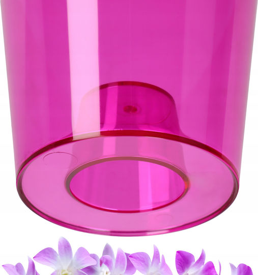 Kadax Orchid Pot Cover Plastic Flower Planter 12 Cm Pink