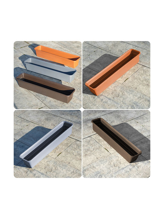 Kadax Balcony Box Planter 60cm Mocha Flower Box