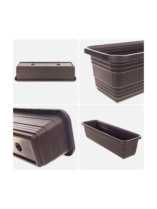 Kadax Balcony Box Planter 60cm Mocha Flower Box
