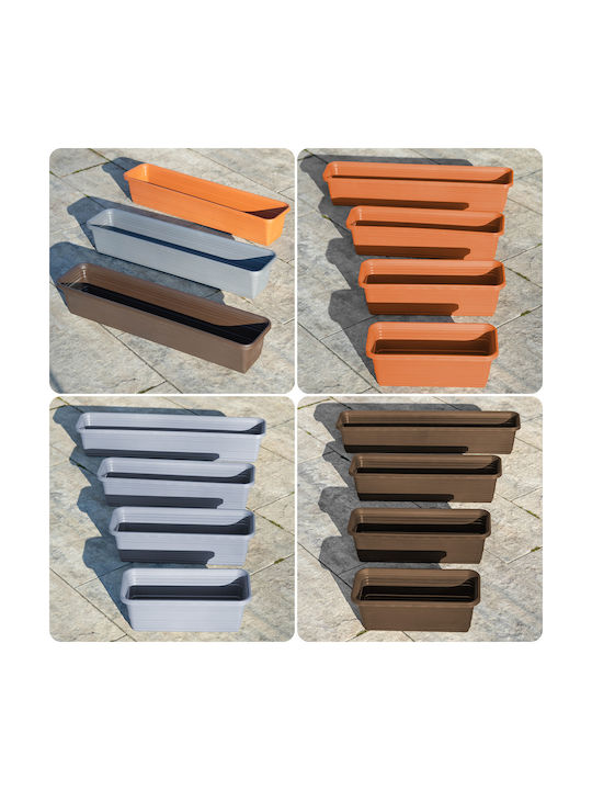 Kadax Balcony Box Planter 60cm Mocha Flower Box
