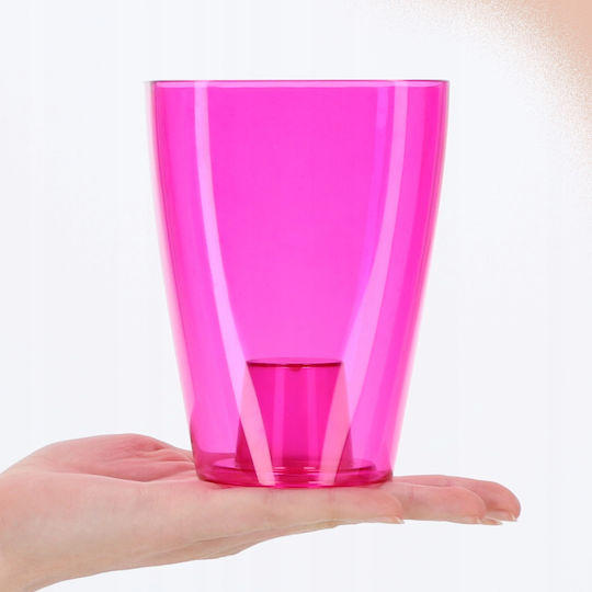 Kadax Orchid Pot Cover Plastic Flower Planter 9cm Pink