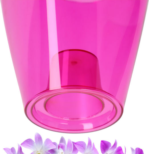 Kadax Orchid Pot Cover Plastic Flower Planter 9cm Pink