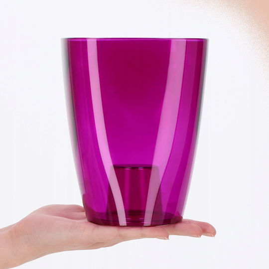 Kadax Orchideen-Übertopf Kunststoff-Blumentopf 12cm Lila