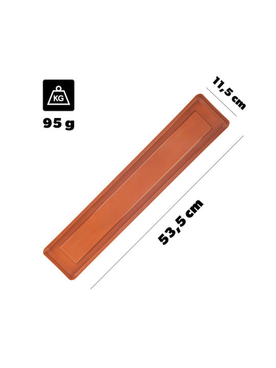 Kadax Balcony Planter Box Flower Pot 60cm + Terracotta Saucer
