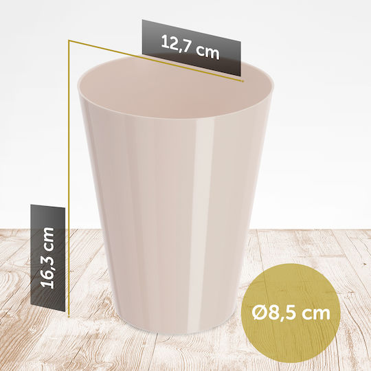 Kadax Orchid Pot Cover Plastic Plant Stand 13 Cm Ecru