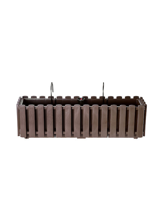 Kadax Balcony Box 58cm + 2 Brown Holders