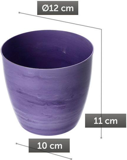 Kadax Blumentopf Abdeckung 12cm Lila Marmor Wohnzimmer