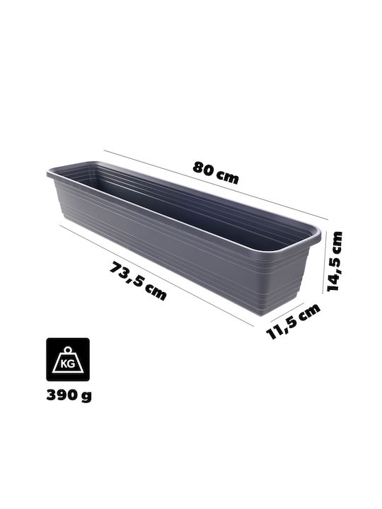 Jardinieră pentru Balcon Kadax 80cm Antracit Cutie pentru Flori