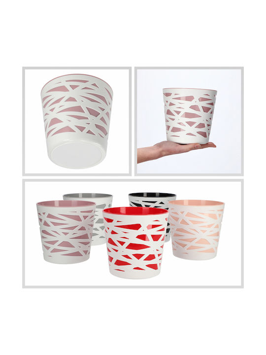 Kadax Flower Pot Plastic Planter Insert Plants 15 Cm Pink