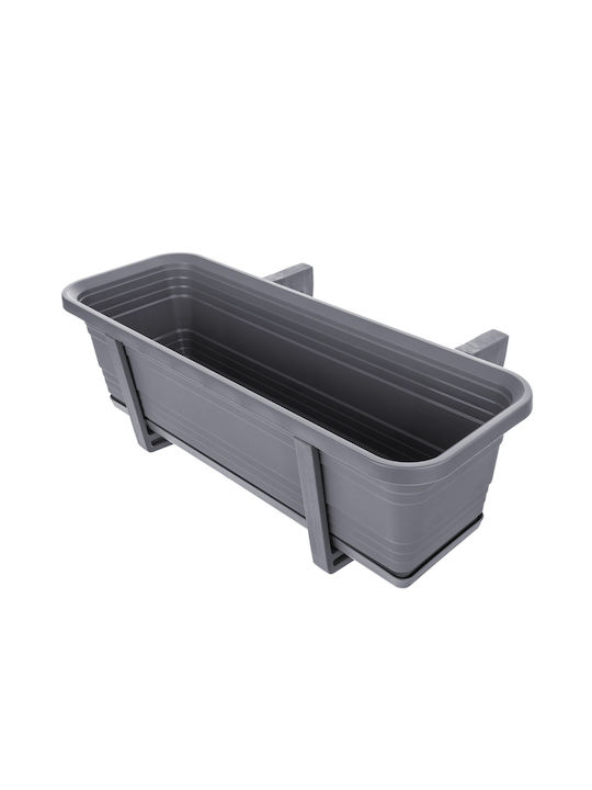 Kadax Balkon Blumenkasten 50cm mit Griffen und Basis für Balkon Geländer
