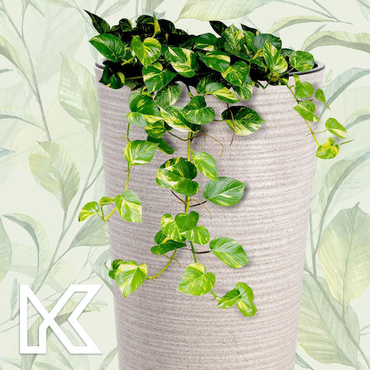 Kadax Set 3 Flower Pots Planters High Garden Beige 57cm