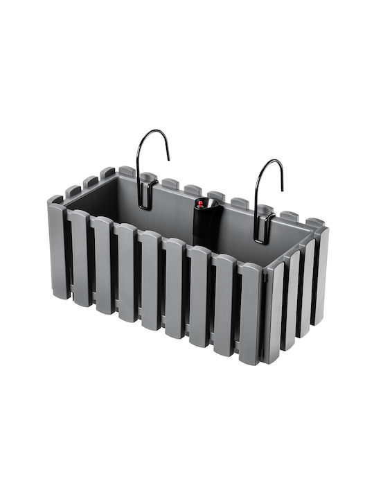 Kadax Balcony Box 38cm + 2 Holders Gray